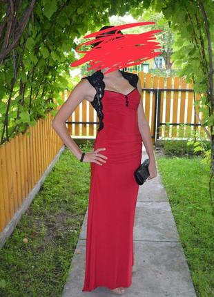 Шикарное длинное платье со шлейфом3 фото