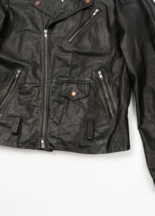 Diesel black gold leather biker jacket чоловіча шкіряна куртка jmh1235003 фото