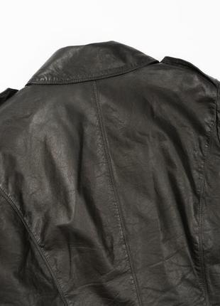 Diesel black gold leather biker jacket чоловіча шкіряна куртка jmh12350010 фото