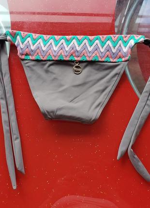 Boho bikini трусики бікіні жиночі плавки для купанія xs 42 р на зав'язках нові
