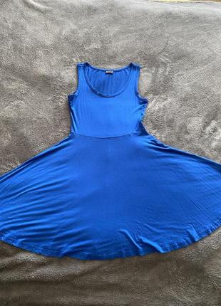 Сукня синя//эффектное платье6 фото
