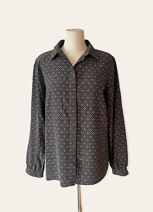 Madeleine шовкова блуза сорочка з підплечниками