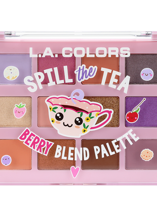 La colors палетка теней для век  berry blend spill the tea 12 цветов эта супер милая палитра содержи