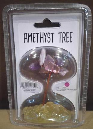 Аметистовое дерево счастья crystals amethyst baby bonsai tree. высота 7 см4 фото