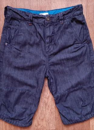 Шорты бриджи джинсовые next синие на парня 12 лет 152 см, хлопок