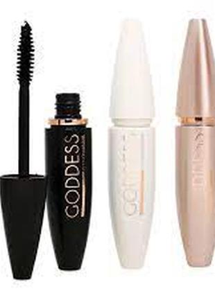 Набор 3 туши для ресниц - длина, объем, изгиб - goddess lash connoisseur1 фото