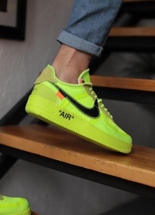 Кросівки жіночі nike af x off-white volt10 фото