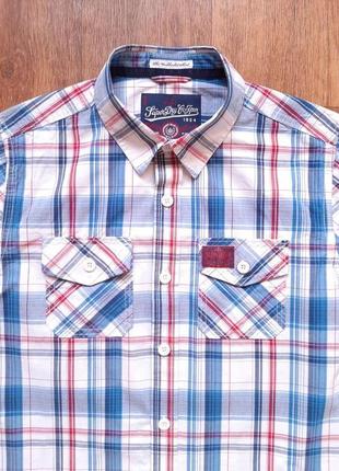 Тенниска белая в полоску superdry размер l , m коттон 100% шведка