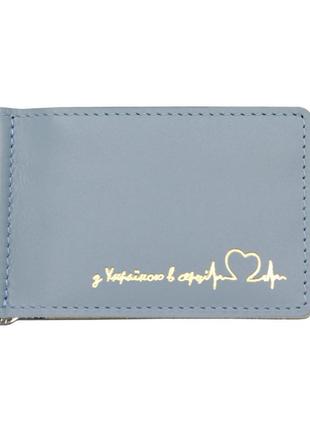 Патріотичний затискач для грошей і карток, унісекс портмоне з затискачем, маленький гаманець з гравіюванням серце2 фото