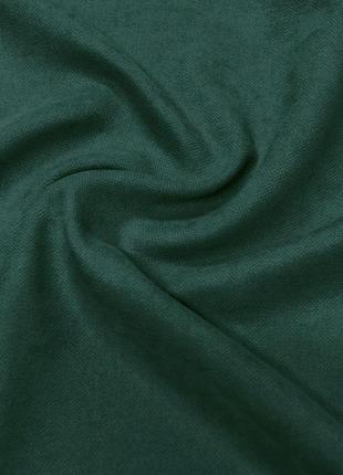 Однотонная ткань для штор микровелюр fonluk. ткань для штор и портьер в темно-зеленом цвете4 фото