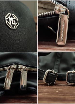 Маленький стильный рюкзак marina galanti италия эко кожа жемчуг8 фото