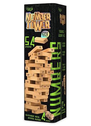 Гра number tower (vega, вега, вежа, дженга, джанга) danko toys (рус) (nt-01-01)