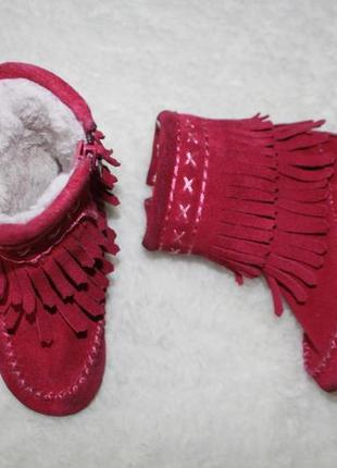 Круті замшеві теплі демісезонні черевики фірми next по устілці 12.5-13 див.