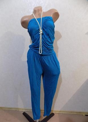 Комбінезон галіфе з кишенями бірюзовий фірмовий yessica розмір 462 фото