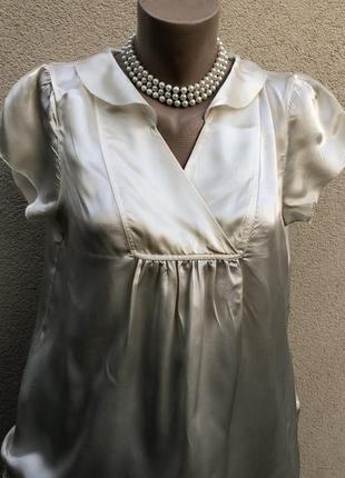 Шелк100%,атласная блуза,рубаха,премиум бренд,barreds collection3 фото