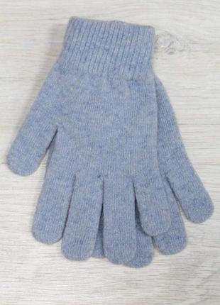 Перчатки синий меланж для девочки (9-11 лет см.)  no name 2000000188300