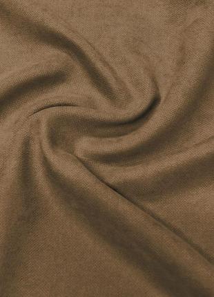 Однотонна тканина для штор мікровелюр fonluk. бежева тканина для штор і портьєр2 фото
