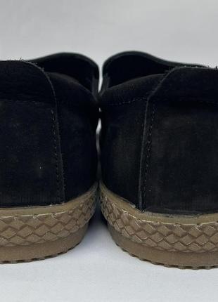 40,41,43 летние туфли мужские мокасины кожа нубук перфорированые прошитые черные8 фото