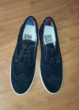 Стильные замшевые кеды-броги emmshu (испания)4 фото