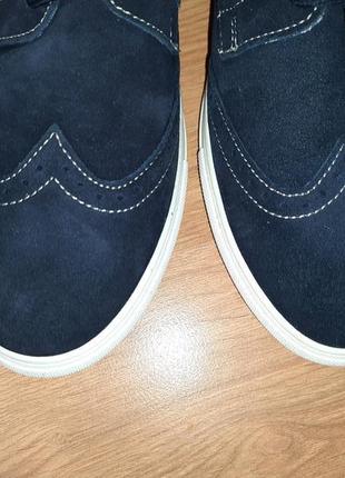 Стильные замшевые кеды-броги emmshu (испания)5 фото