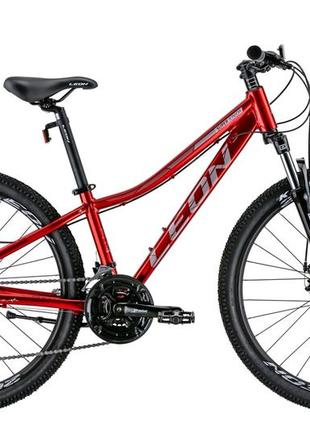 Велосипед 26" leon super junior am dd 2022 (красный с серым)