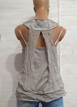 Блузка оригінал karen millen l-xl з маєчкою итопом на грудях2 фото