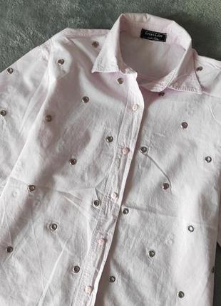 Рубашка блузка с колечками2 фото