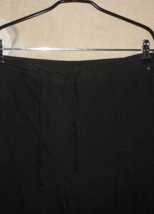 Комфортные укороченные черные брюки из хлопка для солидной барышни4 фото