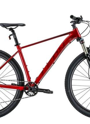 Велосипед al 29" leon tn-40 am hydraulic lock out hdd 2022 (красный с черным)1 фото