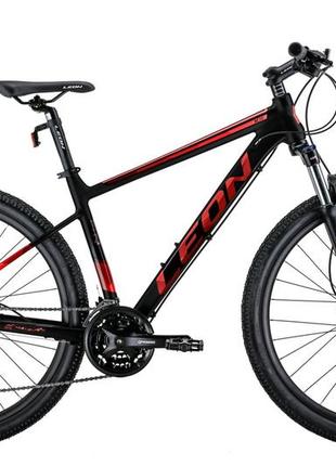 Велосипед 27.5" leon xc-80 am hydraulic lock out hdd 2022 (чорний з червоним (м))