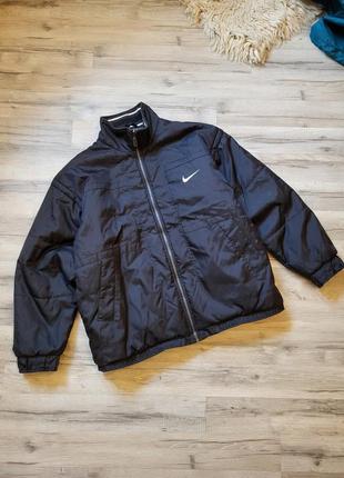 Двостороння куртка пуховик nike big logo vintage