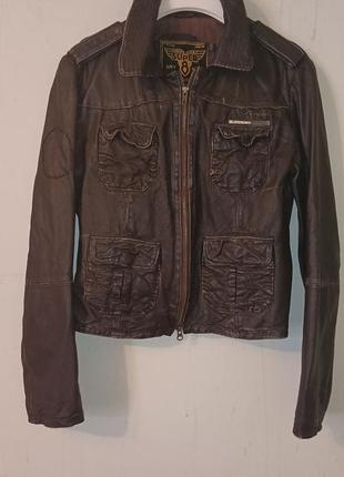Кожаная куртка,женская от superdry