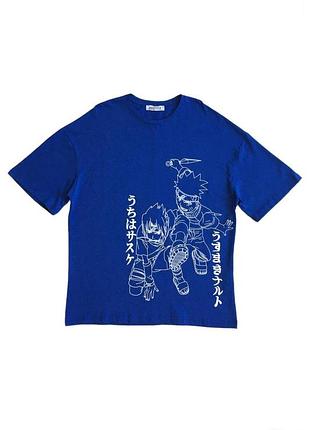 Футболка синего цвета с принтом аниме наруто (158 см.)  jaceyjace 909500004254