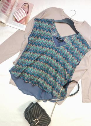 Шикарная блуза топ с шифоновой спинкой размер s-m1 фото