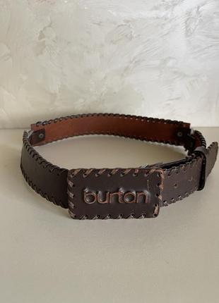 Кожаный  ремень бренд  burton винтаж2 фото