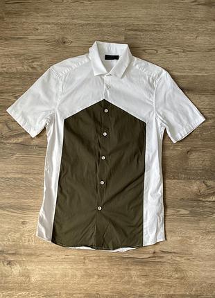 Белая комбинированная рубашка asos