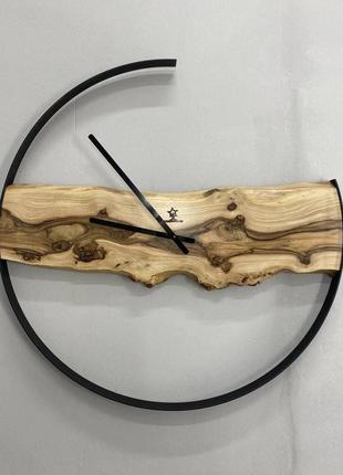 Годинник настінний "grut" ø80 см з дерева горіх (sw1643)