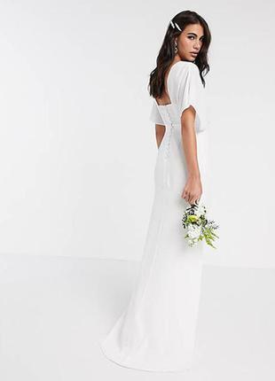 Свадебное шифоновое платье в пол 48 размер2 фото