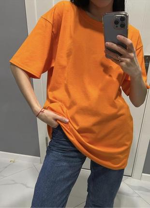 Футболка однотонная, оверсайз, 100% cotton