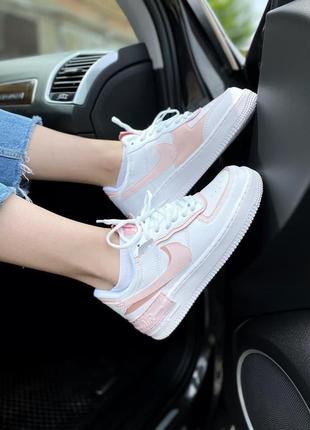 Кросівки жіночі nike air force 1 shadow white pink