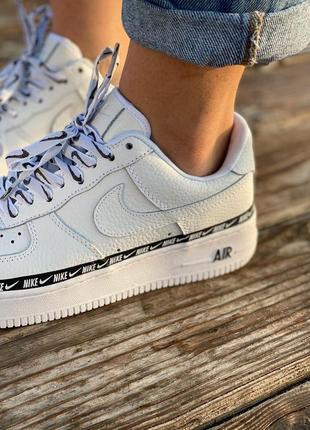 Nike air force 1'07 se prm «white» мужские кроссовки  / найк  аир форс / белые10 фото