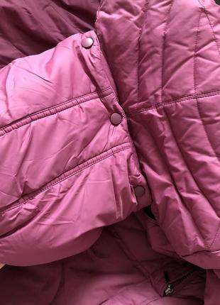 Последняя отправка! пальто на девочку 12-15 лет розовое с натуральным пухом5 фото