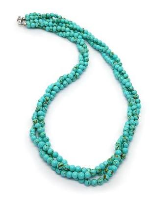 🌎💙 колье жгут натуральный камень голубая бирюза