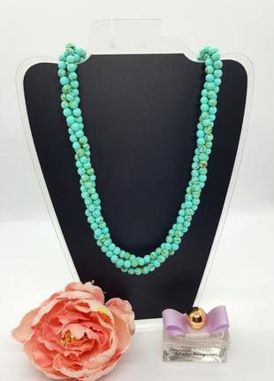 🌎💙 колье жгут натуральный камень голубая бирюза