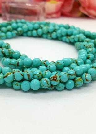 🌎💙 колье жгут натуральный камень голубая бирюза