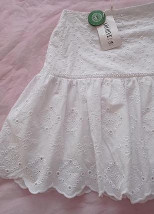 C&a. белая юбка из прошвы s - м размер.2 фото