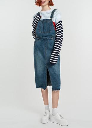 Комбінезон джинсовий befree my denim зі спідницею комбинезон джинсовый с юбкой