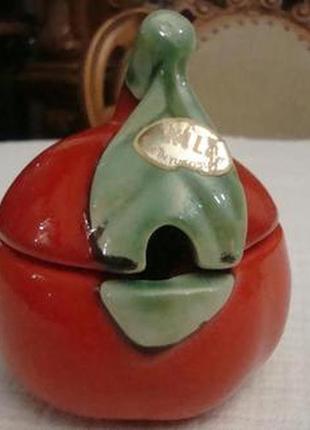 Цукорниця соусник яблуко югославія kil кіл кераміка №3531 фото