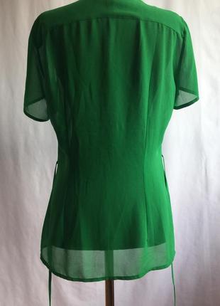 Романтична блузка зелена блуза сорочка3 фото