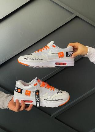 Кросівки жіночі nike air max 87 just do it white orange3 фото